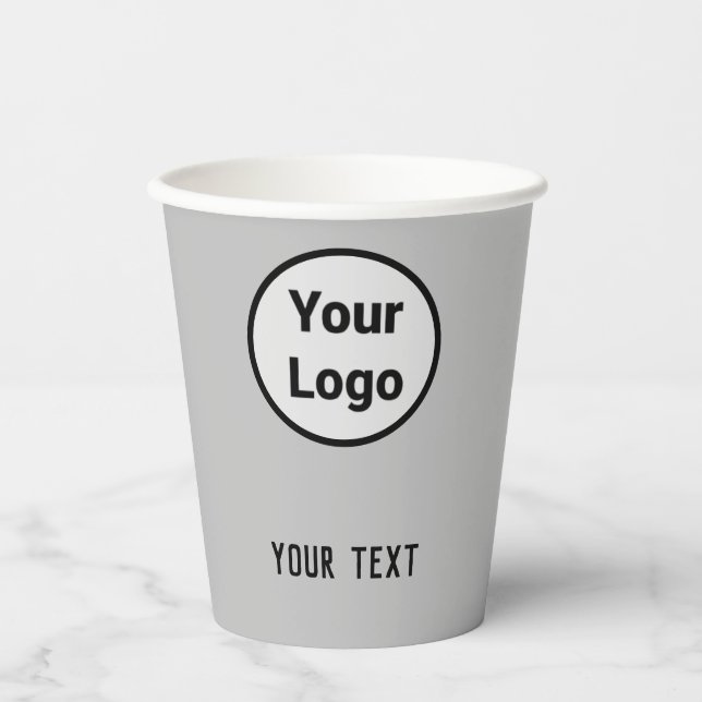 Gobelets En Papier SIMPLE MODERNE AJOUTER VOS tasses de papier LOGO (Recto)