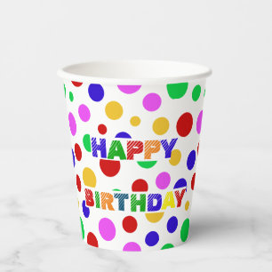 Gobelets En Papier Simple moderne rouge vert Polka dot fête d'anniver