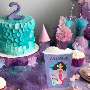 Gobelets En Papier Sirène Magique Sous La Mer Anniversaire