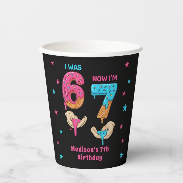 Gobelets En Papier Six Seven Birthday Party Paper Cups (Recto)