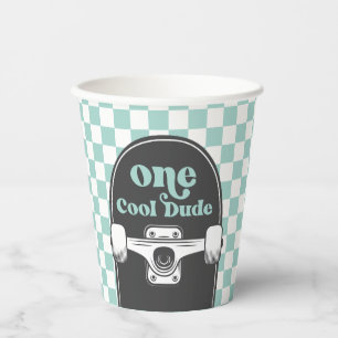 Gobelets En Papier Skateboard One Cool Dude 1er anniversaire