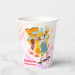 Gobelets En Papier Skater Park Fun Girl Birthday Party