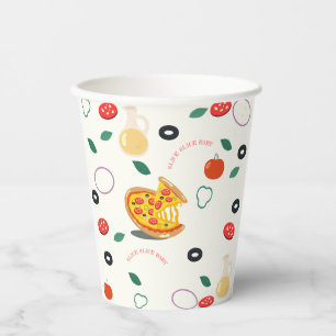 Gobelets En Papier Slice Slice Baby Pizza fête d'anniversaire