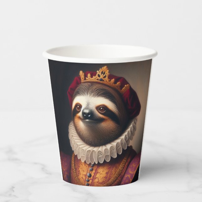 Gobelets En Papier Sloth Renaissance King (Recto)