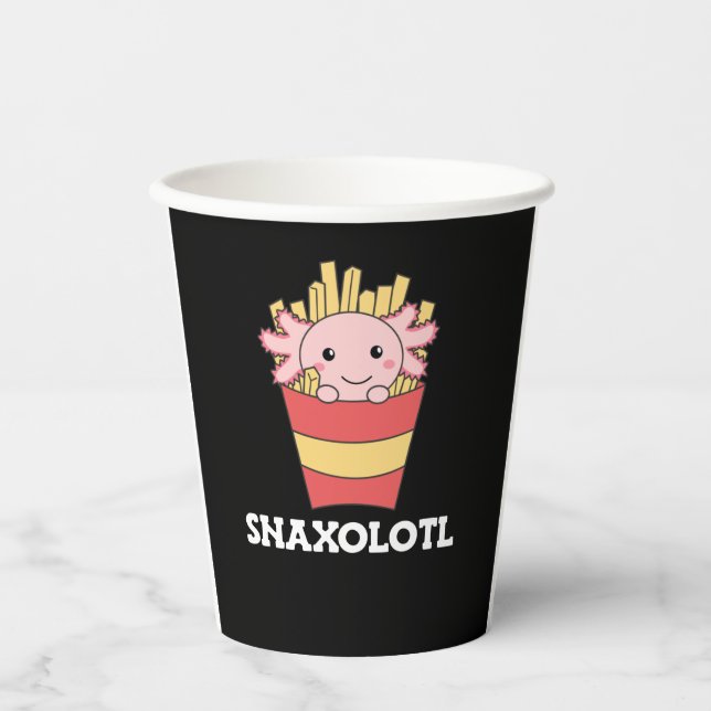 Gobelets En Papier Snaxolotl Axolotl Lover mignons Animaux Fries Voit (Recto)