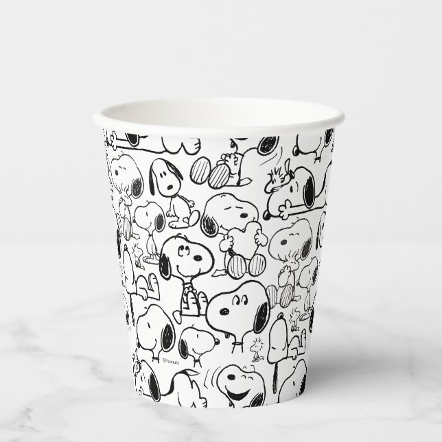 Gobelets En Papier Snoopy Smile Giggle Lauder Motif (Recto)
