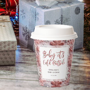 Gobelets En Papier Snowflakes Baby Il fait froid dehors
