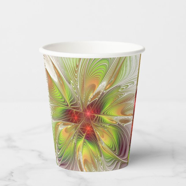 Gobelets En Papier Soft and tenderness fractal fantasy flowers (Recto)