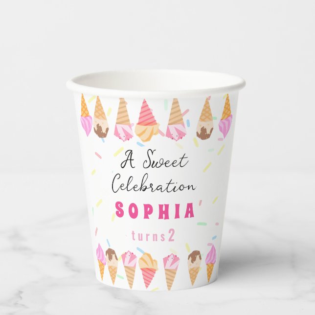 Gobelets En Papier Soirée à la crème glacée (Recto)