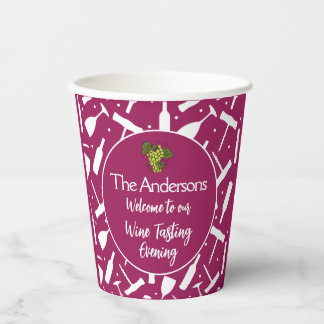 Gobelets En Papier Soirée Dégustation De Vins Élégante