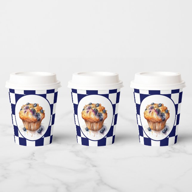 Gobelets En Papier Soirée muffin aux bleuets (Multi)