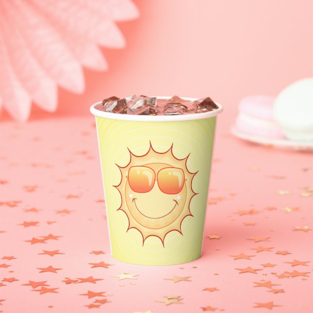 Gobelets en papier Soleil Sourire (Insitu)