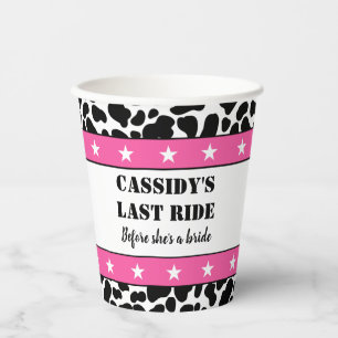 Gobelets En Papier Son Dernier Ride Disco Cowgirl Bachelorette Party