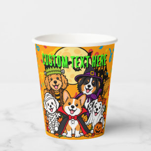 Gobelets En Papier Sorcière d'Halloween vampire momie Chiens Personna