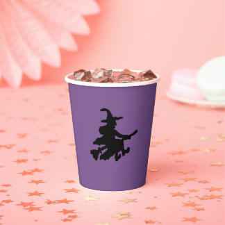 Gobelets En Papier Sorcière volante - Violet