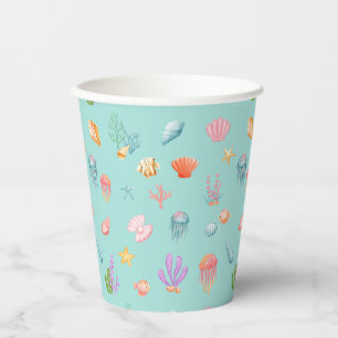 Gobelets En Papier Sous la mer Anniversaire