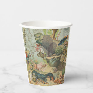 Gobelets En Papier Sous la mer Ocean Marine animal party