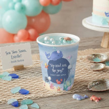 Sous l'eau Fête de bébé méduse Étoile de mer