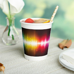 Gobelets En Papier Spectre musical Soundwave Vibrant Audio Visualizer