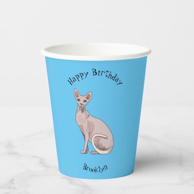 Gobelets En Papier Sphynx cat (Recto)