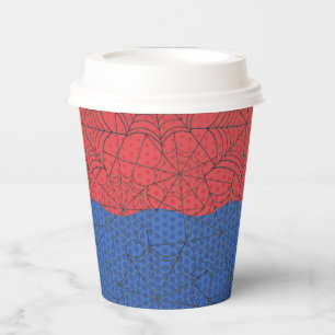 Gobelets En Papier Spider Superhero Rouge et Bleu Anniversaire