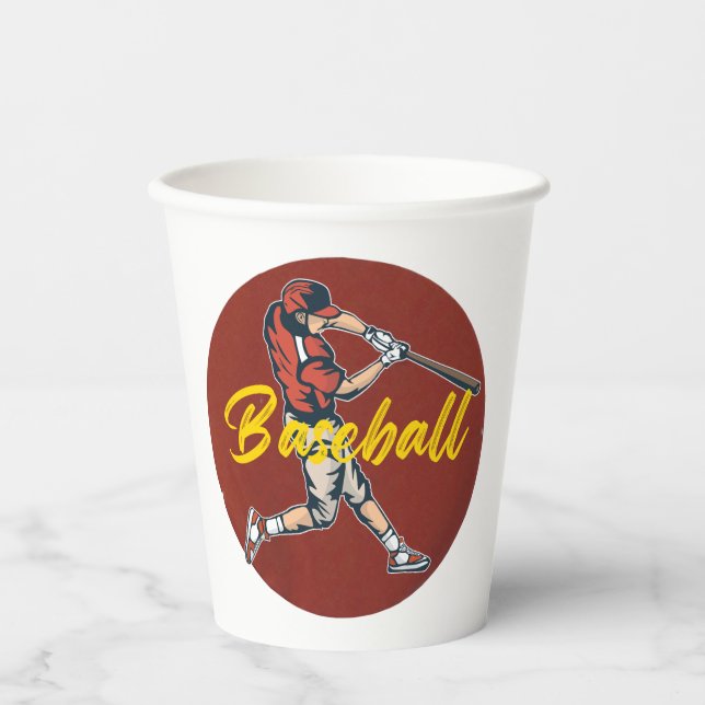 Gobelets En Papier Sport de baseball (Recto)