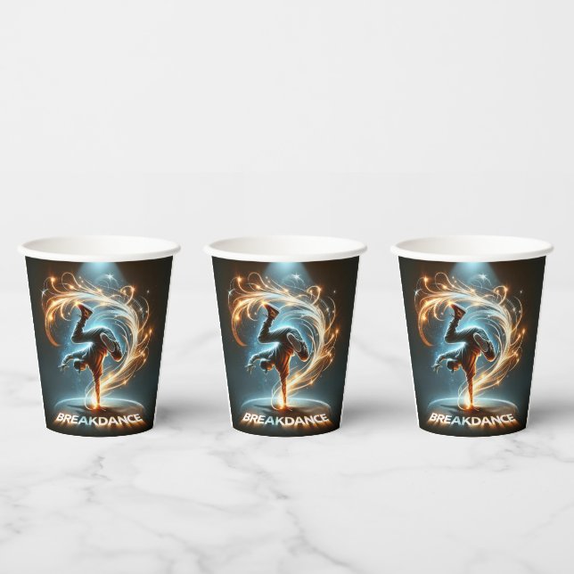 Gobelets En Papier "Spotlight Groove" - ​ ​ dansant sous les projecte (Multi)