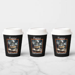 Gobelets En Papier Squelette dans une tasse Halloween