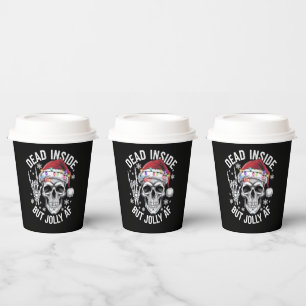 Gobelets En Papier Squelette de Cadeau de Noël Mort à l'Intérieur Mai