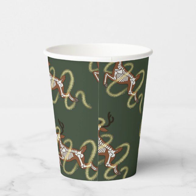 Gobelets En Papier Squelette de renne (Droite)