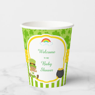Gobelets En Papier St Patrick's Day Baby shower Africain Américain Fi