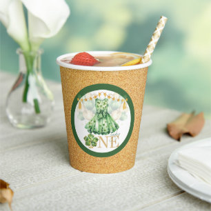 Gobelets En Papier St Patrick's Day Fille premier anniversaire Lucky 