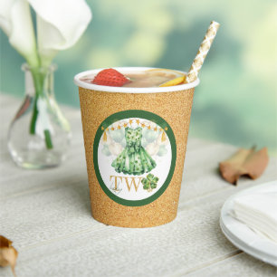 Gobelets En Papier St Patrick's Day Girl Deuxième anniversaire Deux c