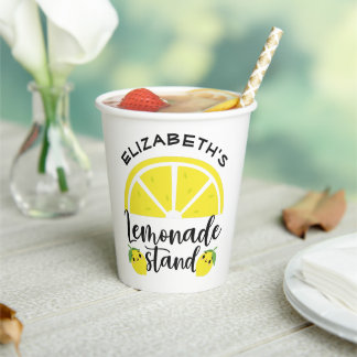 Gobelets En Papier Stand De Citron Cute