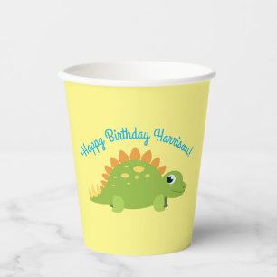 Gobelets En Papier Stegosaurus Dinosaur fête d'anniversaire