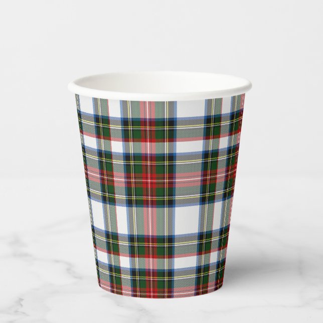 Gobelets En Papier Stewart Dress Tartan Tasses en Papier Plaid (Recto)