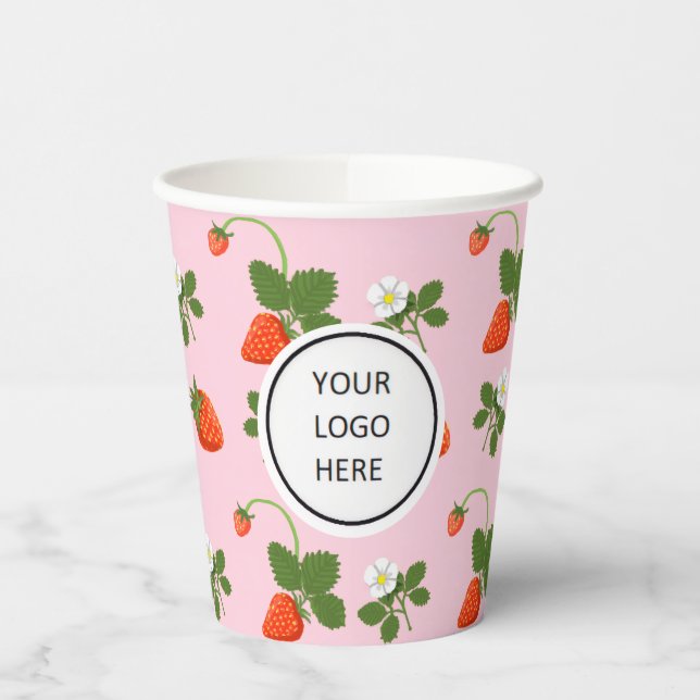 Gobelets En Papier Strawberries (Gauche)