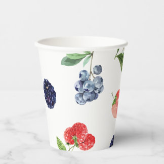 Gobelets En Papier Strawberry Blueberry Shower Paper Cups
