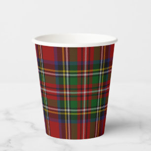 Gobelets En Papier Stuart Plaid Tartan Christmas