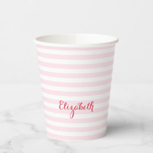 Gobelets En Papier Style rose moderne Élégante Typographie Monographi