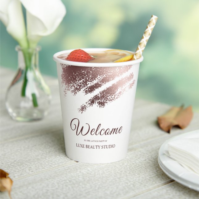 Gobelets En Papier Stylish Bronze Business Event Party (Insitu)