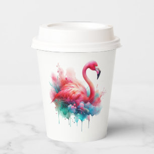 Gobelets En Papier Sublimation Flamant rose-95159