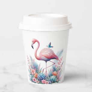 Gobelets En Papier Sublimation Flamant rose rose-95160
