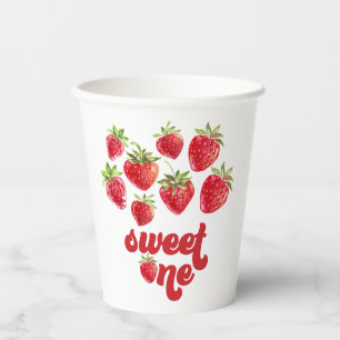 Gobelets En Papier Sucre fraise Un 1er anniversaire