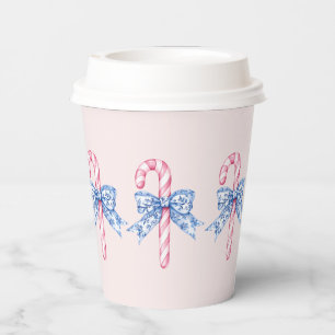 Gobelets En Papier Sucres de canne roses du grand millénaire avec Bow