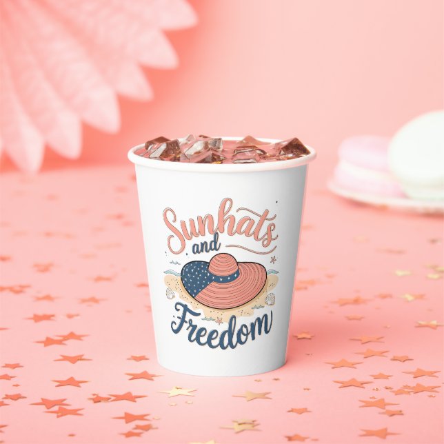 Gobelets En Papier Sunhats et liberté patriotique (Insitu)