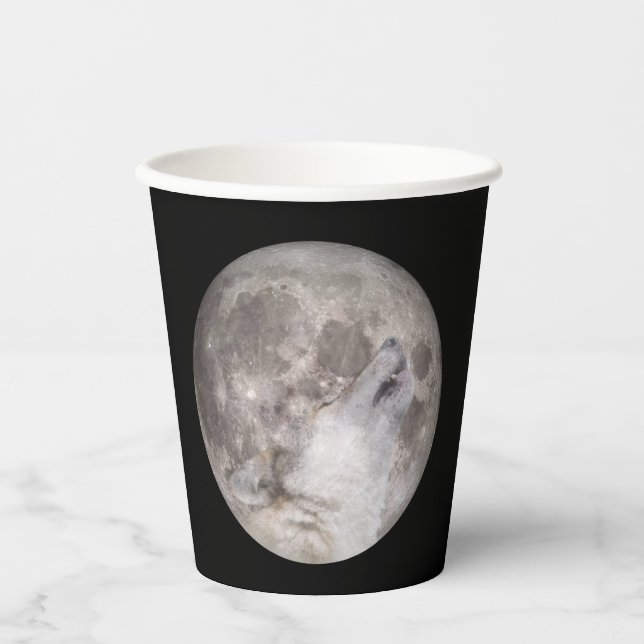 Gobelets En Papier Super Wolf Moon (Recto)