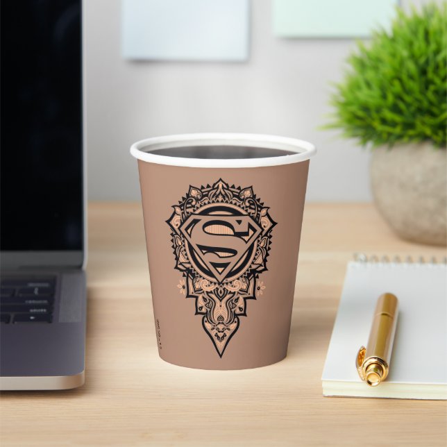 Gobelets En Papier Supergirl Mandala Graphic (Insitu)