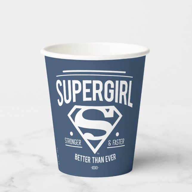 Gobelets En Papier Supergirl mieux que jamais Retro Graphic (Recto)