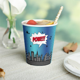 Gobelets En Papier Superhero Comic Book N'Importe Quel Âge Coupes Pap